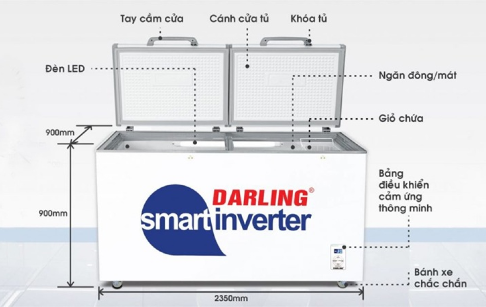 Tủ đông Darling Inverter 470 lít DMF - 4799 ASI