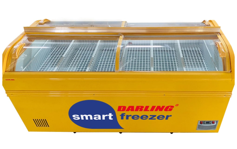 Tủ kem siêu thị DMF-10079ASKI 4 kính cong 2 bên 1100 lít