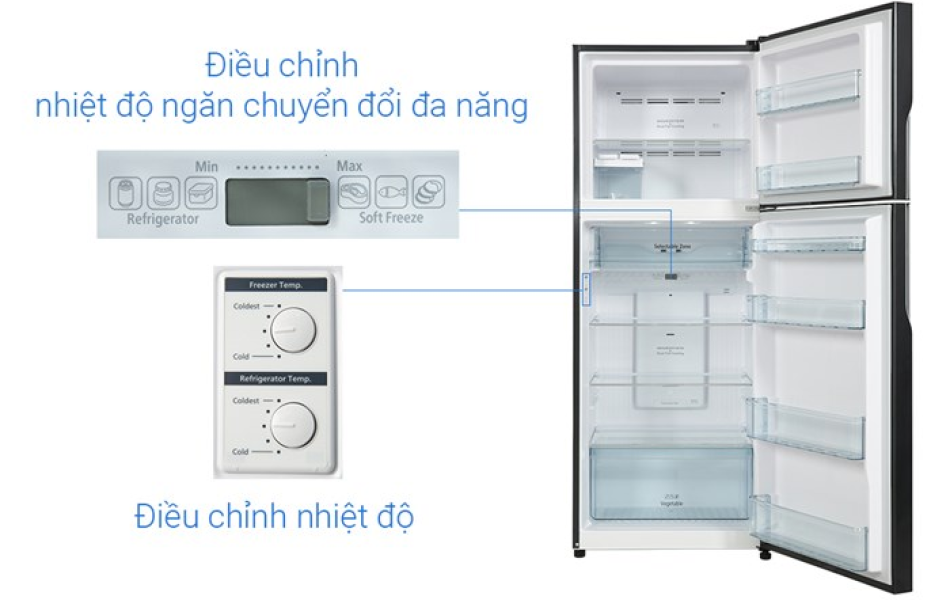 Tủ lạnh Hitachi Inverter 406 lít R-FVX510PGV9 GBK