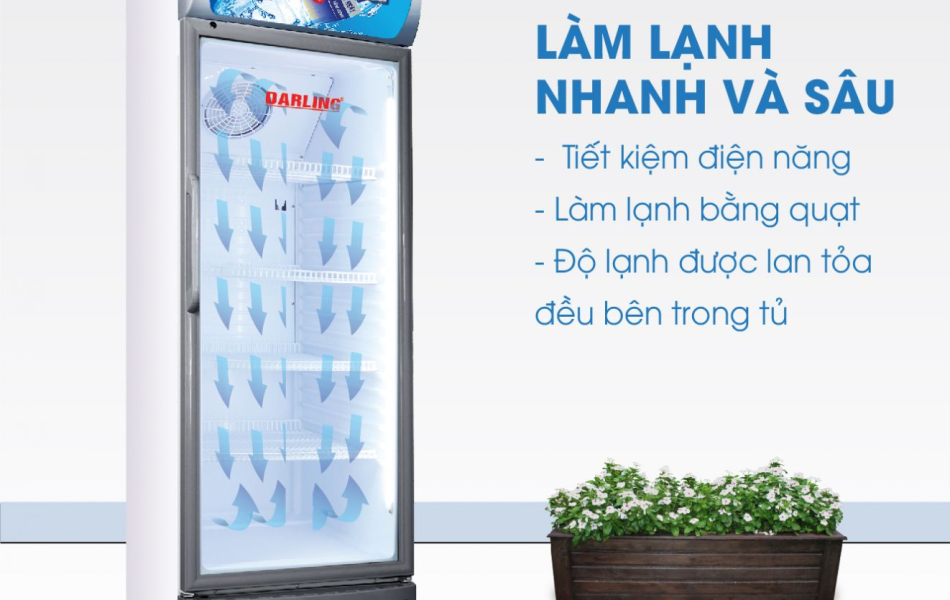 Tủ mát 1 cánh Darling DL-3600AL 380Lít