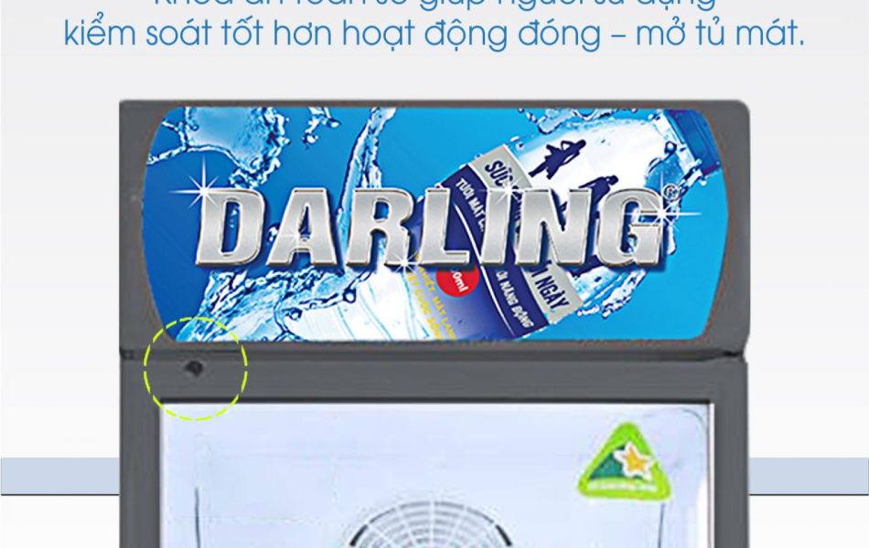 TỦ MÁT 1 CÁNH DARLING INVERTER 320L DL-3200A3 KÍNH LOW-E ĐEN
