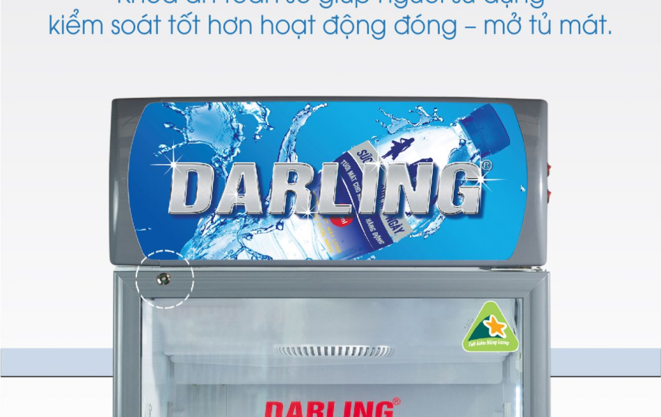TỦ MÁT 1 CÁNH DARLING INVERTER 450L DL-4000A3 KÍNH LOW-E ĐEN
