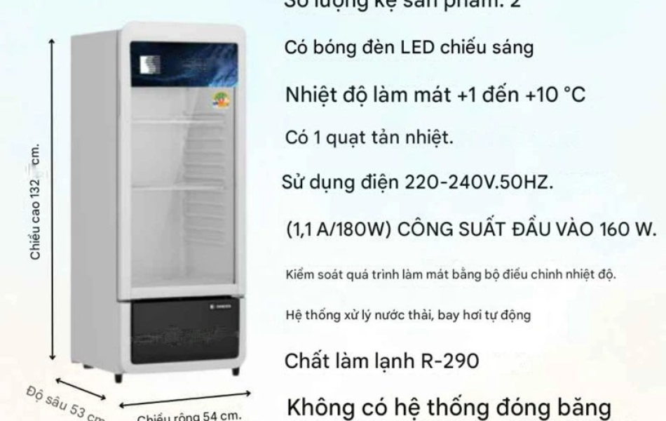 Tủ mát 1 cánh Sanden SPC-0250 194L