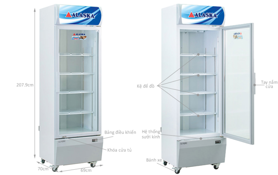 Tủ mát Alaska 525 lít LC-525C