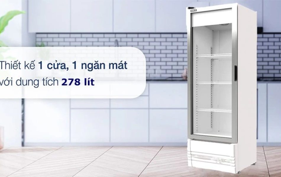 Tủ mát cửa kính Inverter Sanden SPB-0300 278L