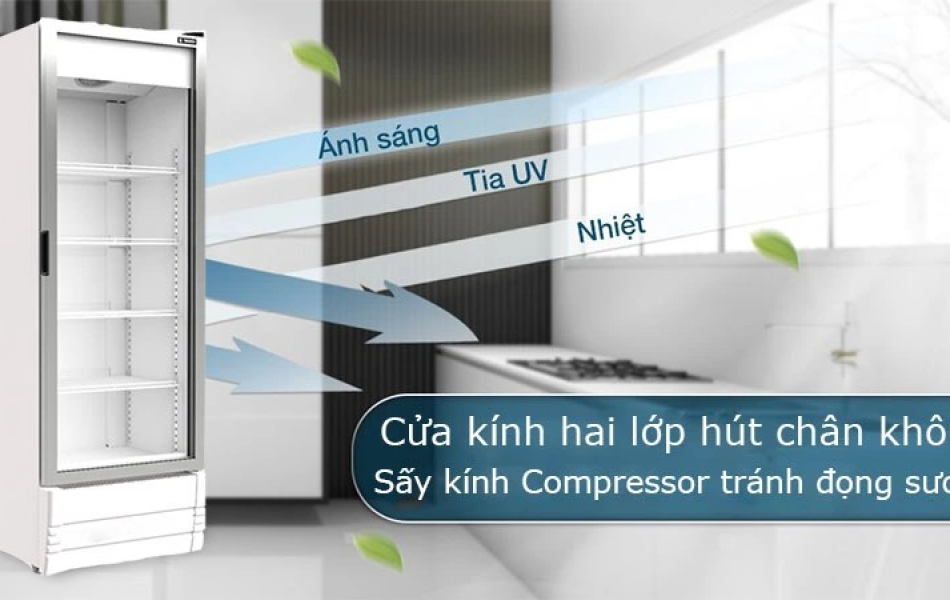 Tủ mát cửa kính Inverter Sanden SPB-0400 357L