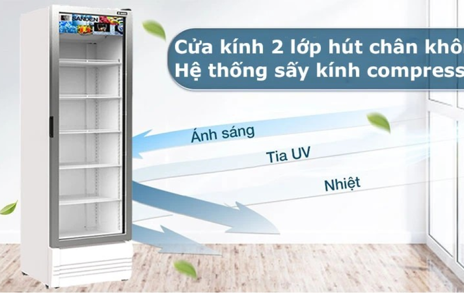 Tủ mát cửa kính Inverter Sanden SPB-0500 394L