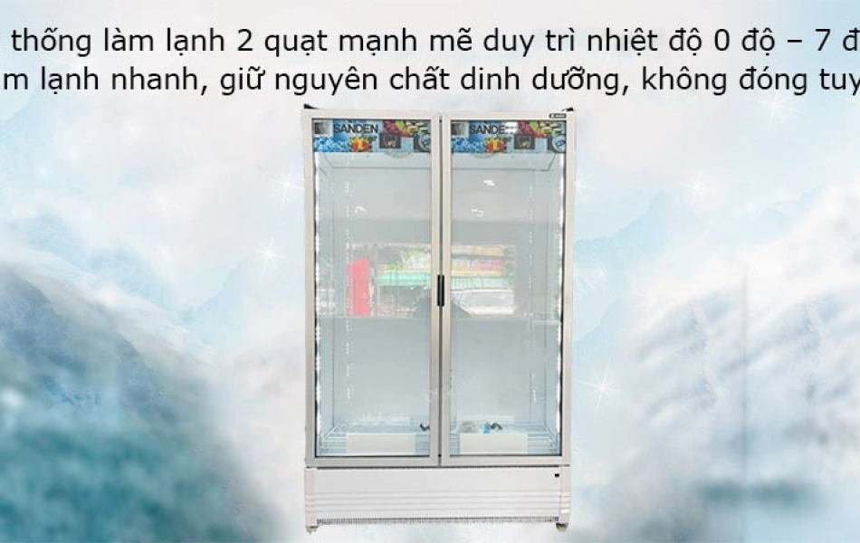 Tủ mát cửa kính Inverter Sanden SPB-1000 842L