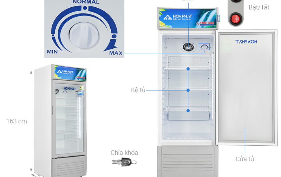 Tủ mát Hòa Phát 245 lít HSR S6242