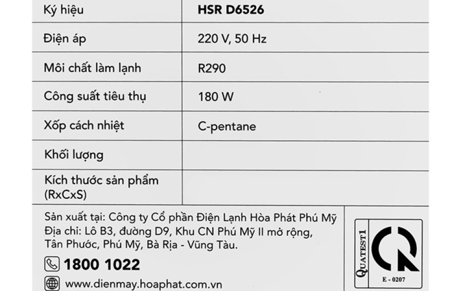 Tủ mát Hòa Phát 526 lít HSR D6526