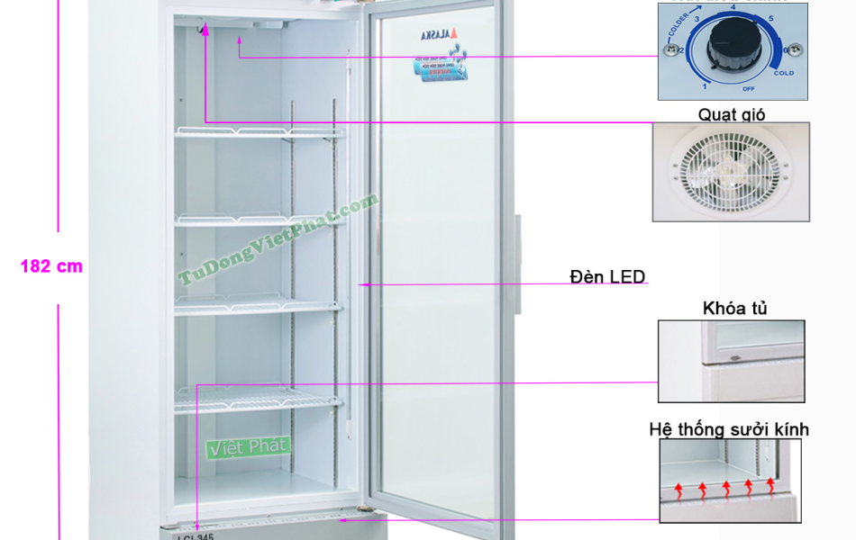 Tủ mát Inverter Alaska 342 lít LCI-345
