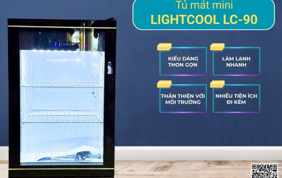 Tủ mát mini 1 cánh kính Lightcool LC-90