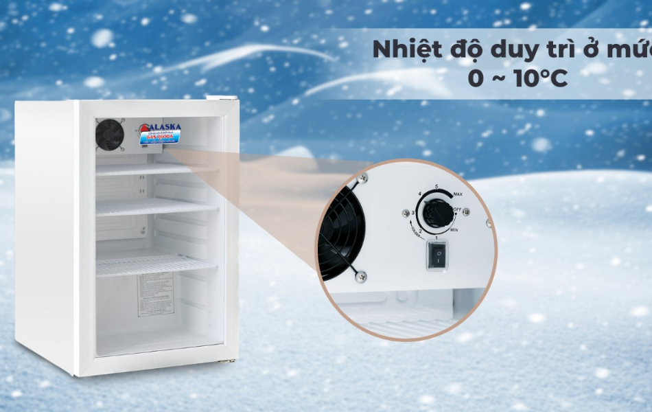 Tủ mát mini Alaska LC-70 70 lít- màu trắng