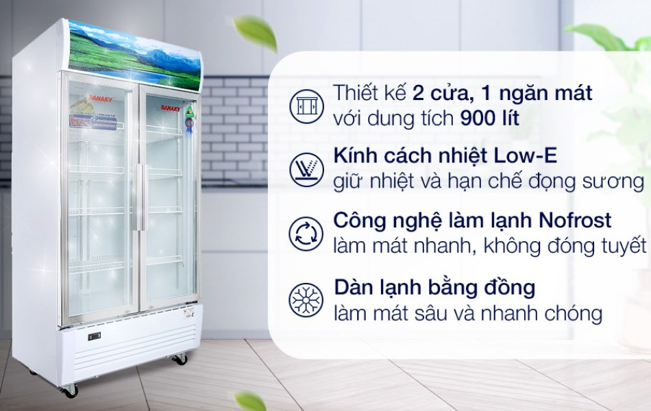 Tủ Mát Sanaky Inverter 900 Lít VH-1009HP3
