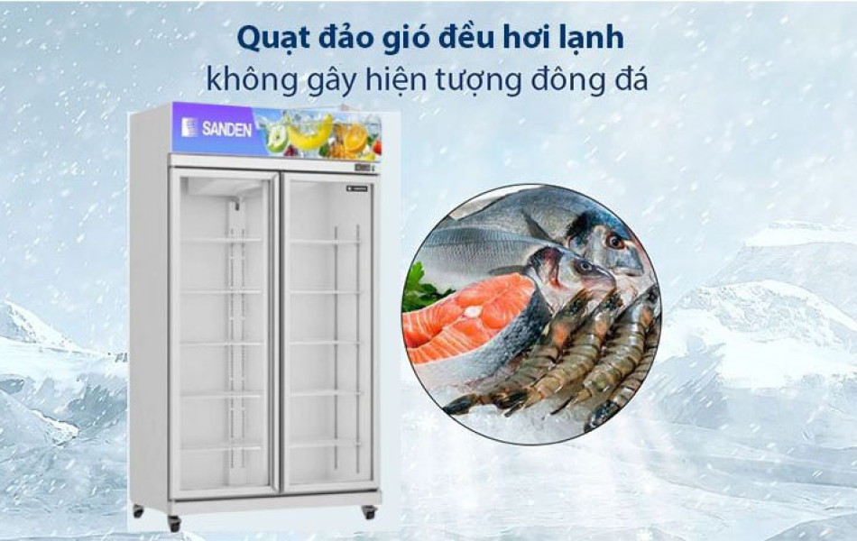 Tủ mát Sanden intercool YPC-1100 780L 