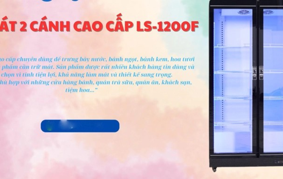 Tủ mát trưng bày 2 cánh Lightcool 1200L LS-1670