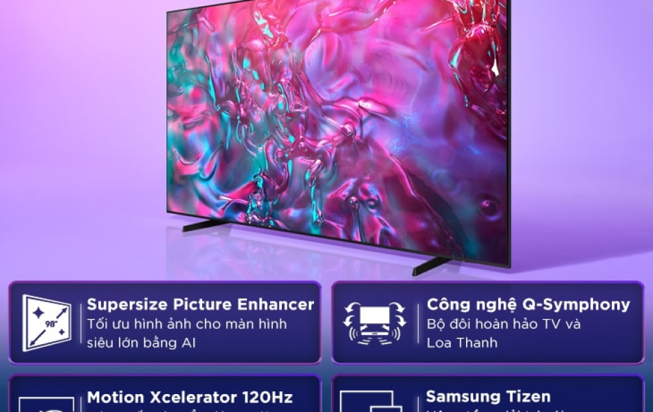 Smart Tivi Samsung 4K 98 inch 98DU9000 Crystal UHD