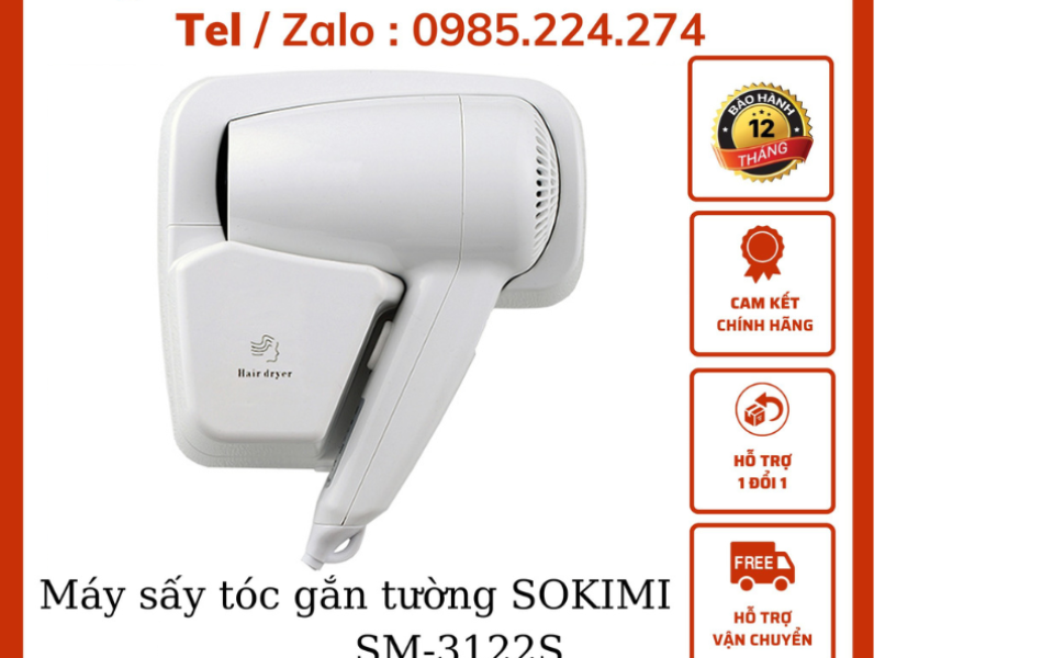 Máy sấy tóc gắn tường Sm3122S