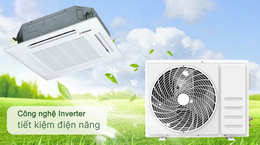 Điều hòa âm trần 4 hướng Mitsubishi Heavy Inverter 48000Btu FDT140YA-W5