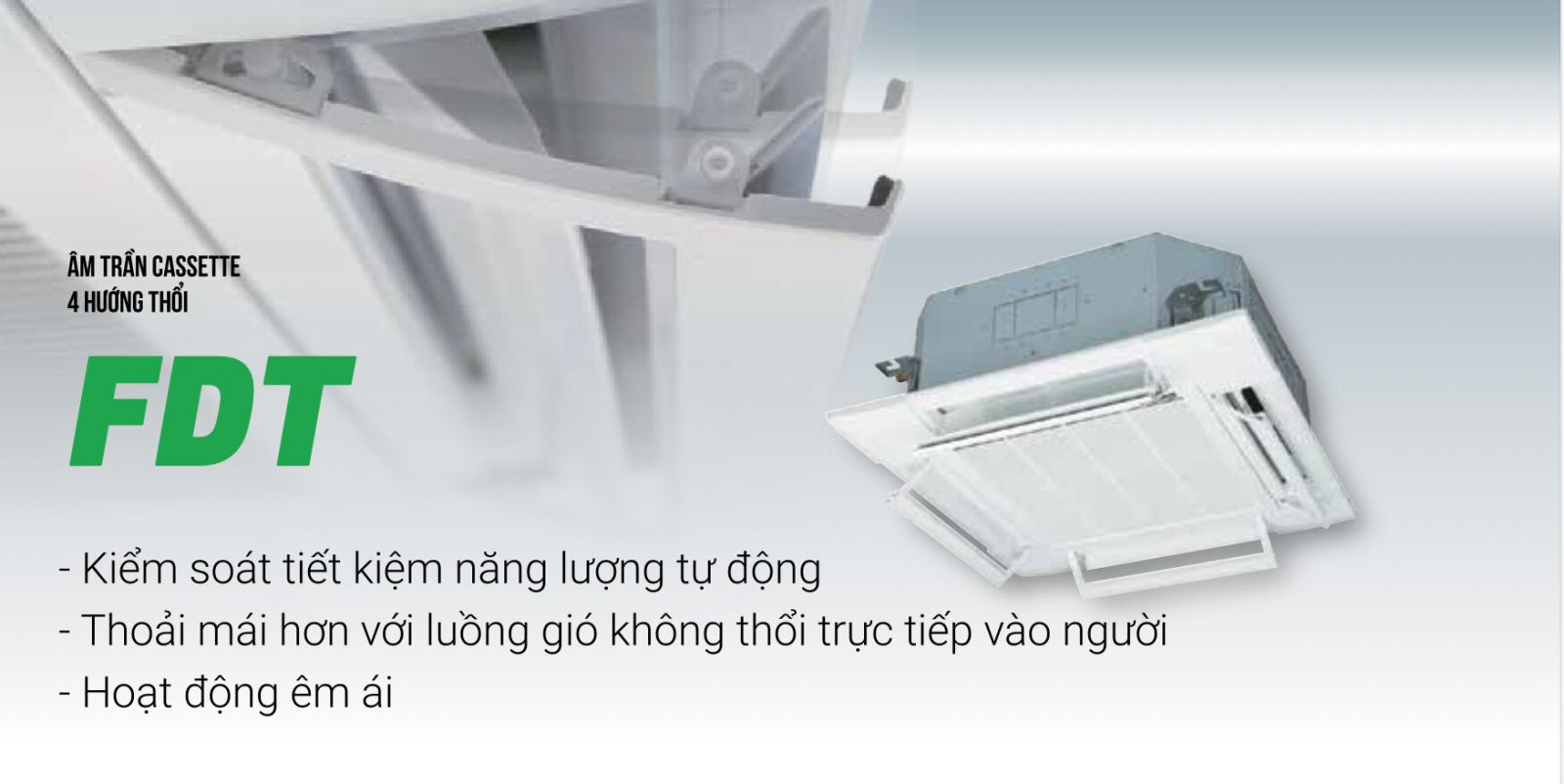Điều hòa âm trần Mitsubishi Heavy 45000BTU inverter 1 chiều FDT125YA-W5
