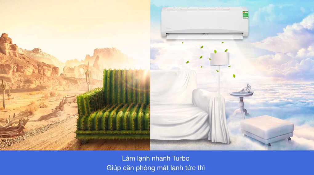 Điều hòa 1 chiều Midea Inventer 9.000BTU MSCE-10CRFN8
