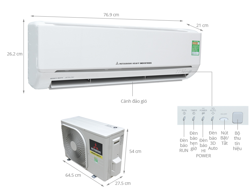 Điều hòa Mitsubishi Heavy 2.0HP SRK/SRC18CTR-S5