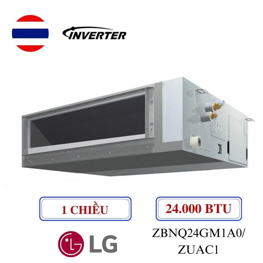Điều hòa nối ống gió LG 2.5HP inverter ZBNQ24GM1A0-Áp suất tĩnh trung bình/ cao