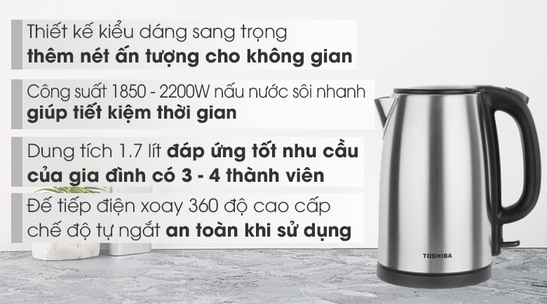 Bình đun siêu tốc Toshiba KT-17SH2NV