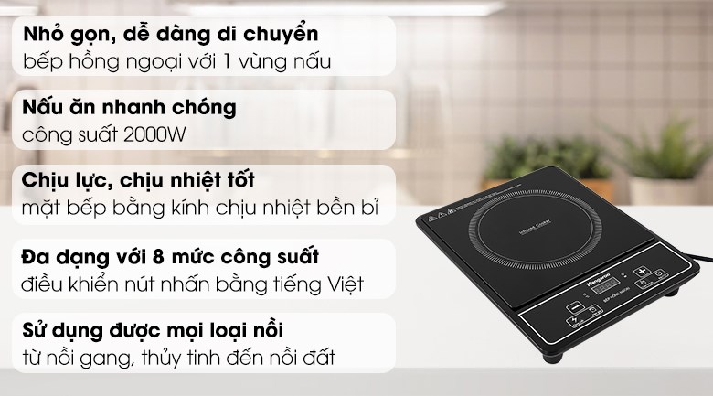 Bếp hồng ngoại đơn Kangaroo KG20IFP1