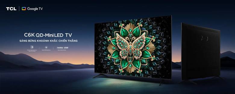 Google Tivi TCL QD-Mini LED 4K 65 inch 65C6K (Model 2025)