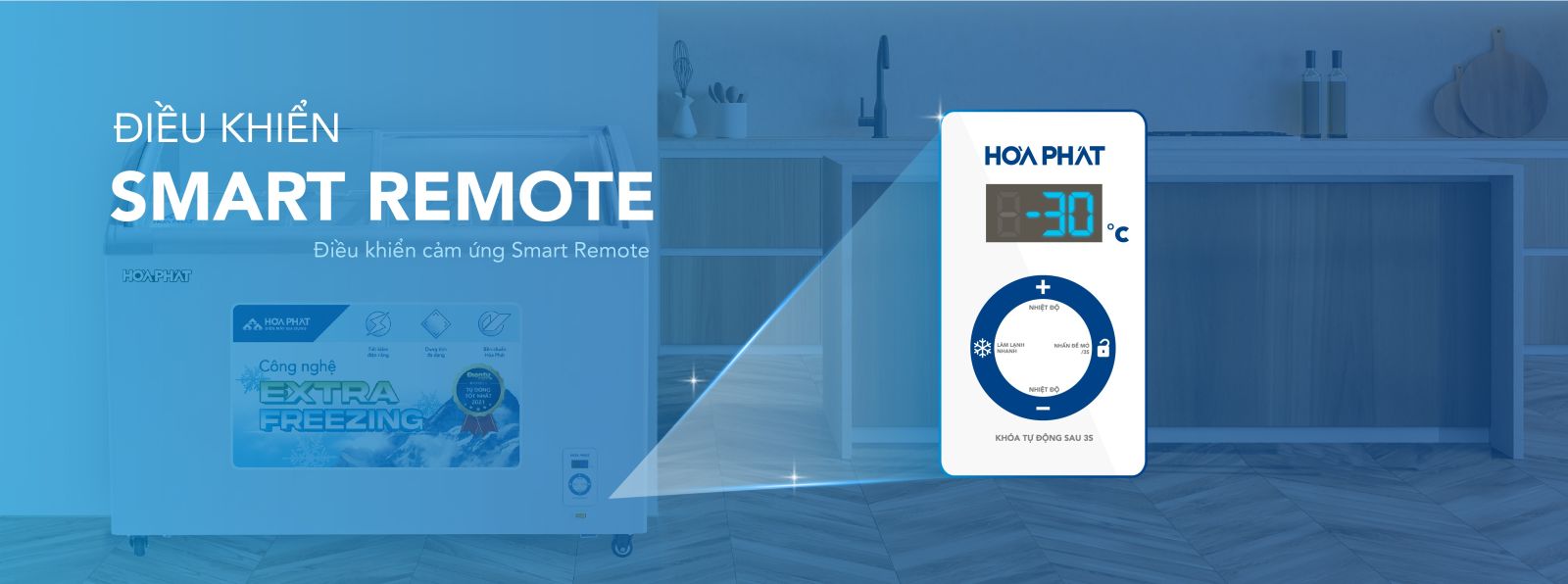 Tủ đông Hòa Phát cánh kính 357 lít HSF AD8357.C1