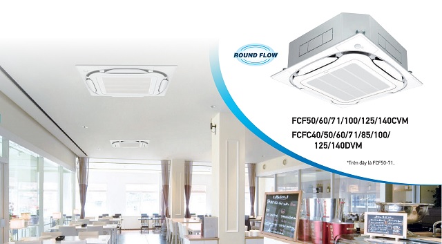 Máy Lạnh Âm Trần Daikin- Đa Hướng Thổi Cao Cấp- Inverter- 5.0HP-FCF125CVM/RZF125CYM- 3 pha
