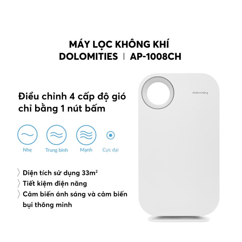 Máy Lọc Không Khí Coway AP-1008CH (Diện tích 33m2)