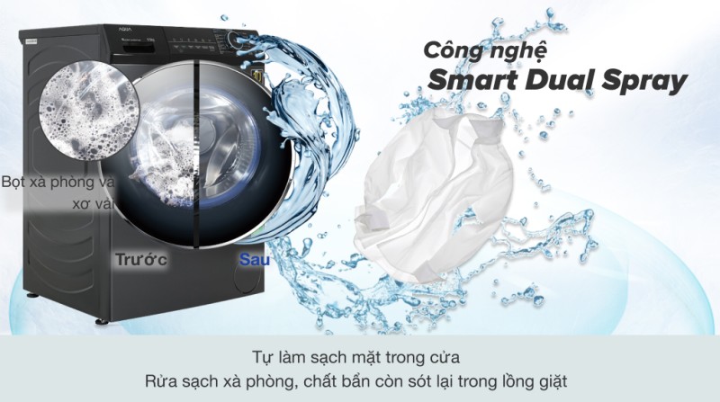 Máy giặt Aqua Inverter 9.5 kg AQD-A952J BK
