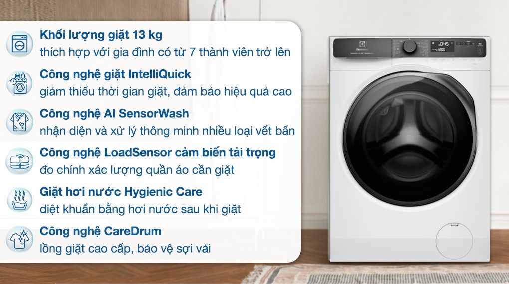 Máy giặt Electrolux UltimateCare 700 Inverter 10 kg EWF1043R7SC