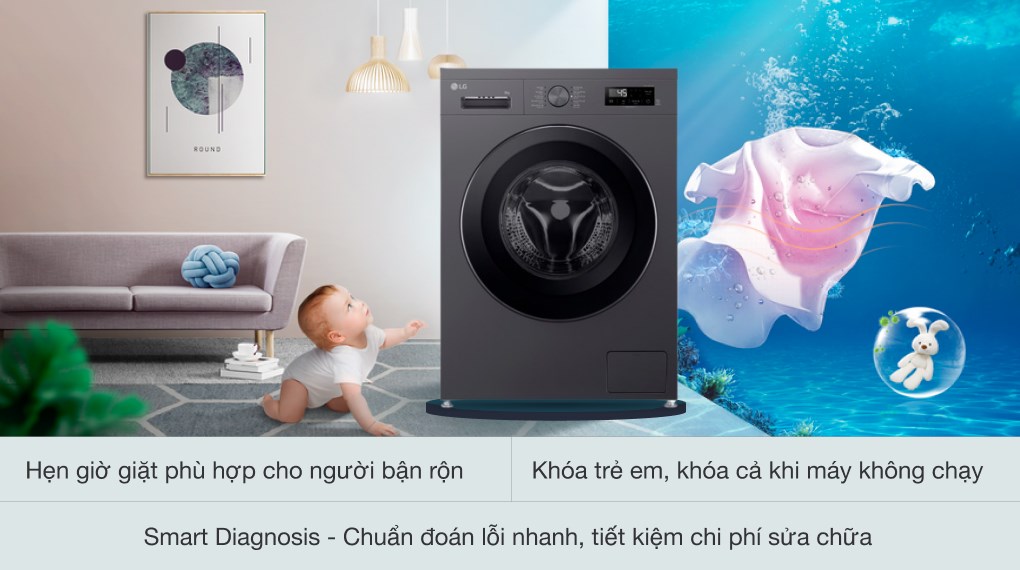 Máy giặt LG cửa ngang 9Kg FB1209S5M inverter