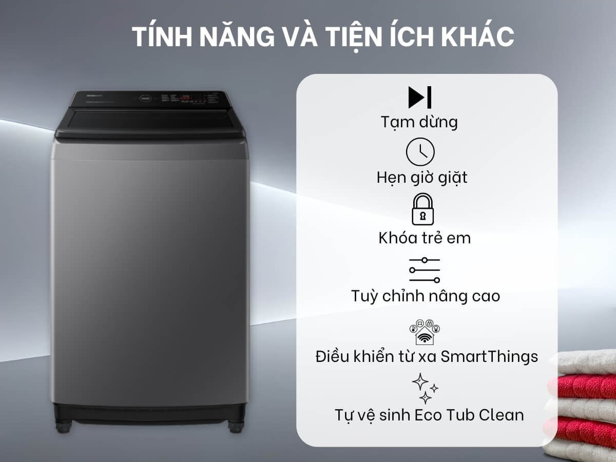 Máy giặt Samsung Ecobubble Inverter 17 kg WA17CG6442BDSV
