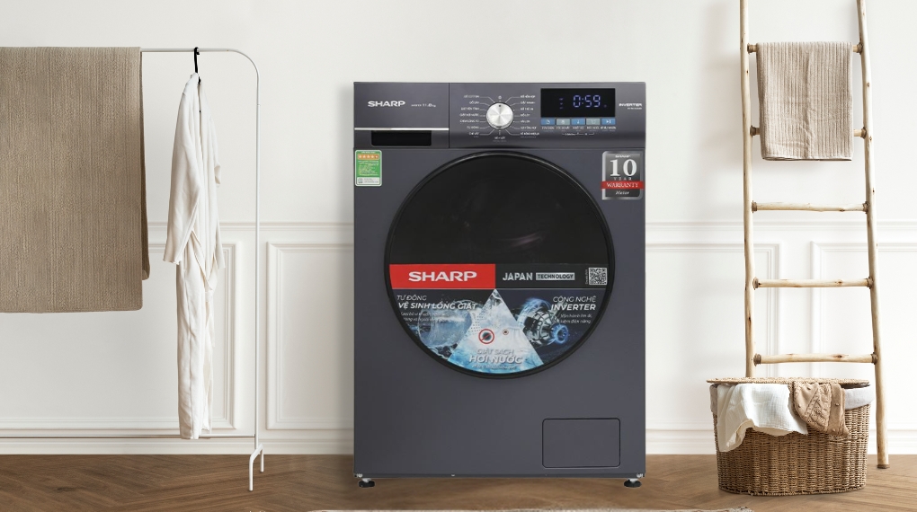  Máy giặt Sharp Inverter 11kg ES-FM110CB-SB