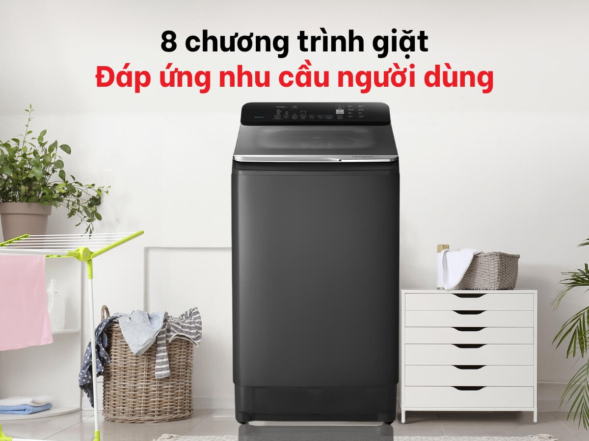 Máy giặt lồng đứng Hitachi Inverter 12 kg LTL 12MVJWT(GG)