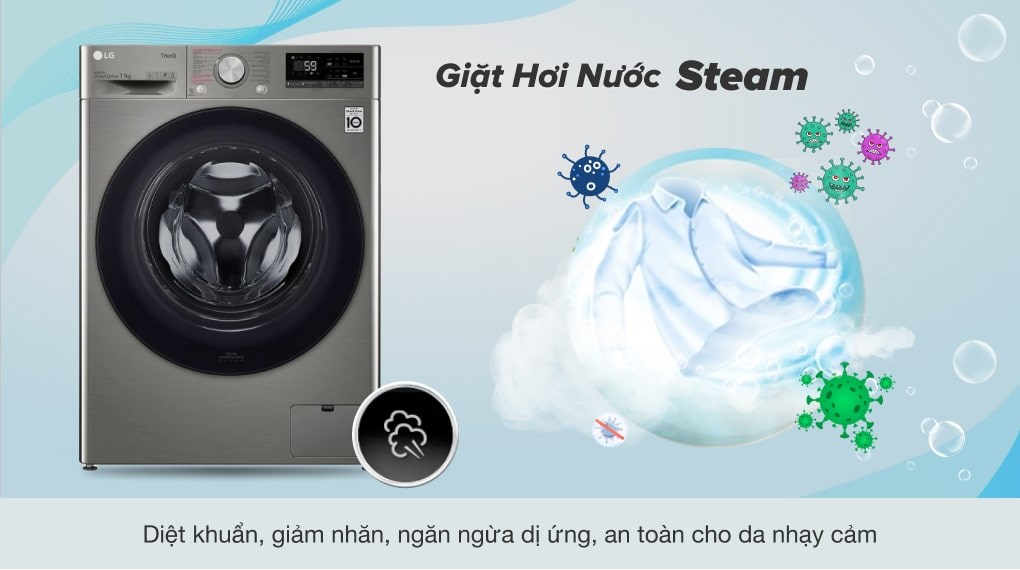 Máy giặt lồng ngang thông minh LG AI DD 11kg FV1411S4P