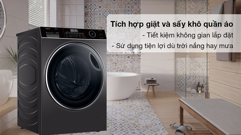 Máy giặt sấy Aqua Inverter 10 kg AQD-AH1051J.PS