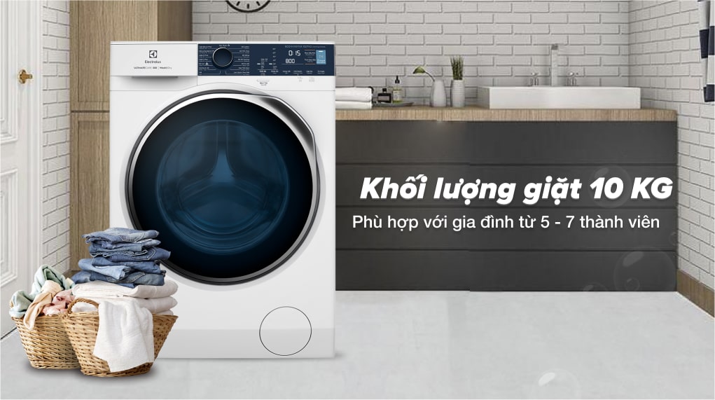 Máy giặt sấy Electrolux UltimateCare 500 Inverter giặt 10 kg - sấy 7 kg EWW1024P5WB