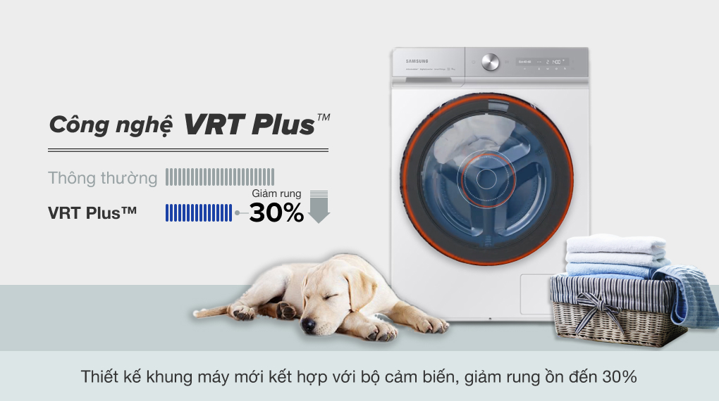 Máy giặt sấy Samsung Bespoke AI Inverter giặt 12 kg - sấy 8 kg WD12BB944DGHSV