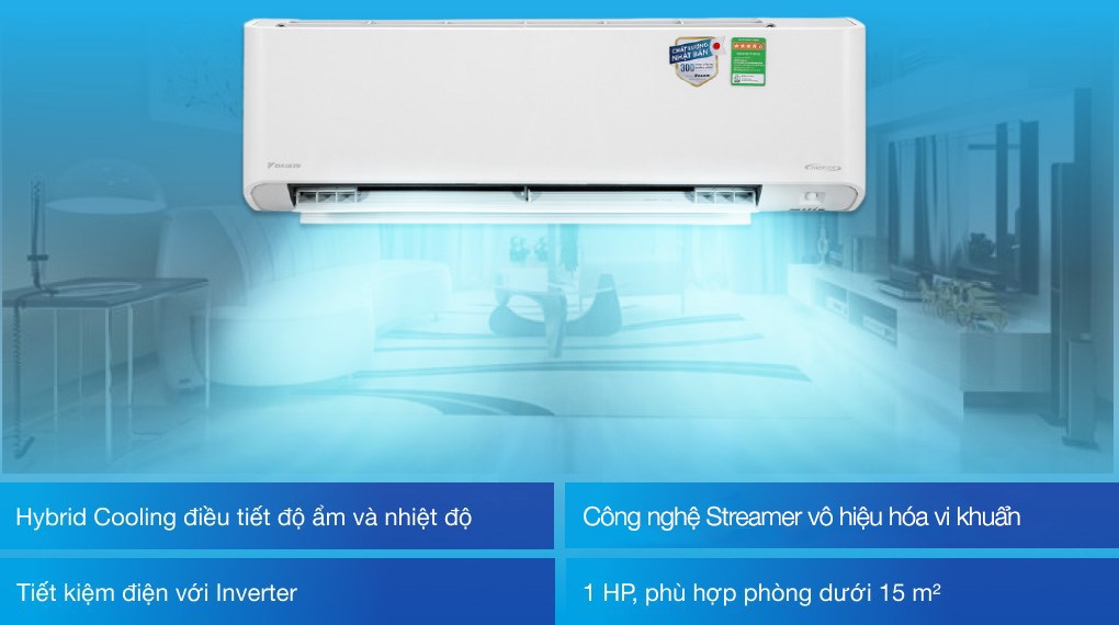 Máy lạnh Daikin Inverter 1.0 Hp FTKF25ZVMV