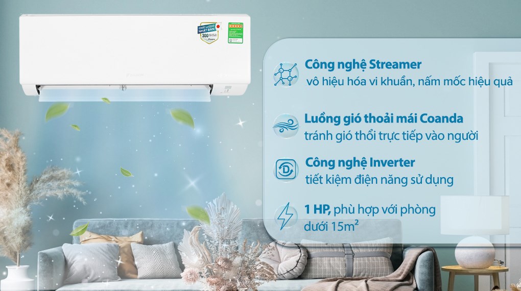 Máy lạnh Daikin Inverter 2.5 Hp FTKF60ZVMV