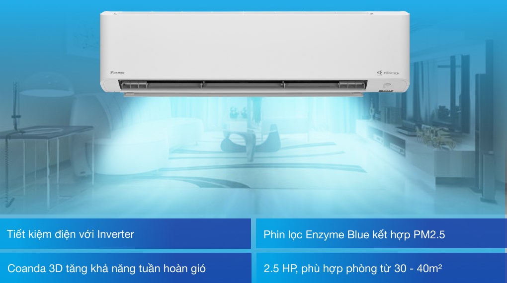 Máy lạnh Daikin Inverter 2.5HP FTKB60ZVMV