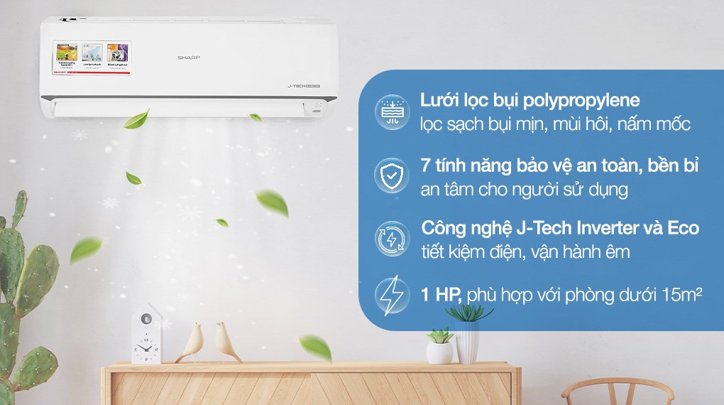 Máy lạnh Sharp Inverter 1HP AH-X10ZEW