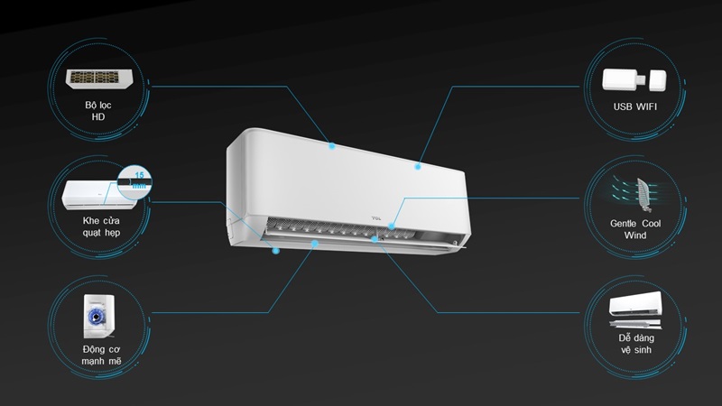 Máy lạnh TCL inverter 12000btu 1 chiều TAC-13CSD/TPG21