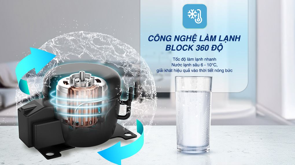Máy lọc nước R.O nóng lạnh 10 lõi SUNHOUSE SHA76216CK