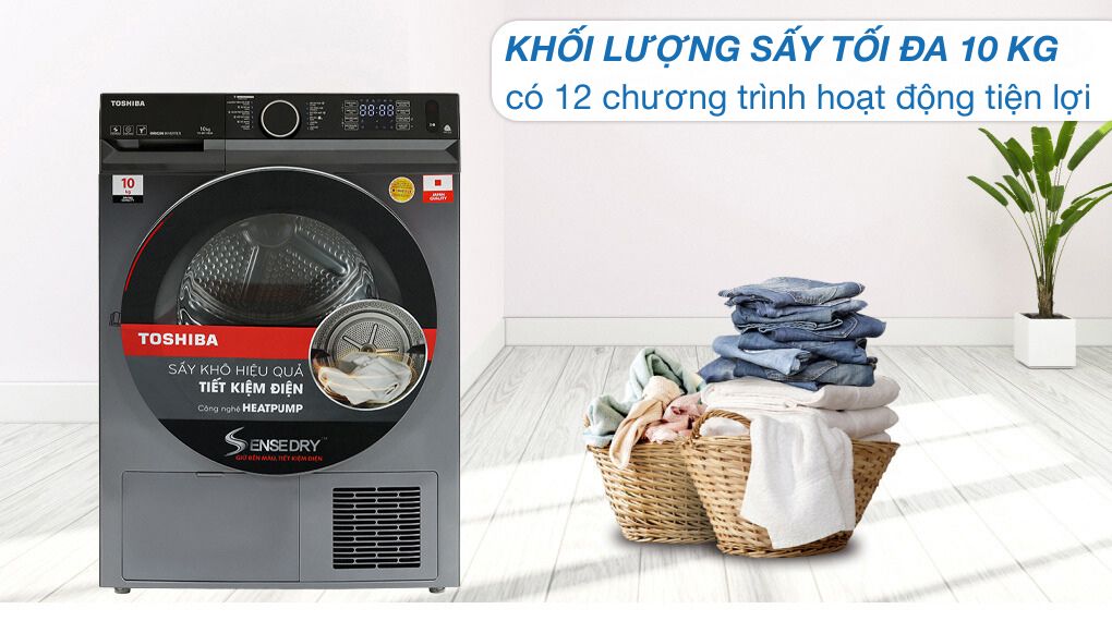 Máy sấy bơm nhiệt Toshiba 10 kg TD-BK110GHV(MK)